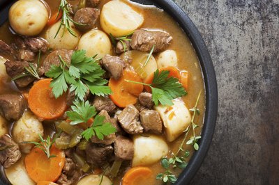 Bowl of traditional Irish stew.
