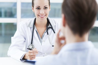 D.O. speaking with patient