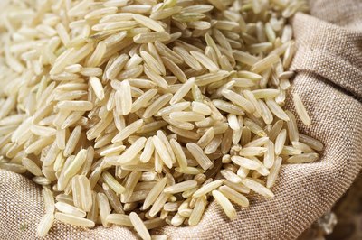 Uncooked, brown rice