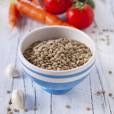 Bowl of dried lentils