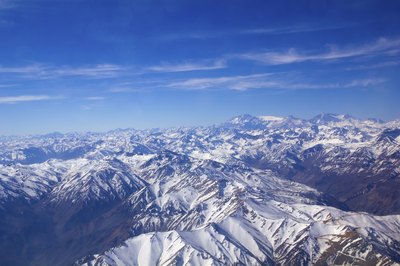 the vast Andes mountain range in South America