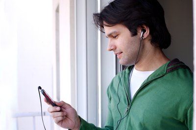 Man listening to MP3