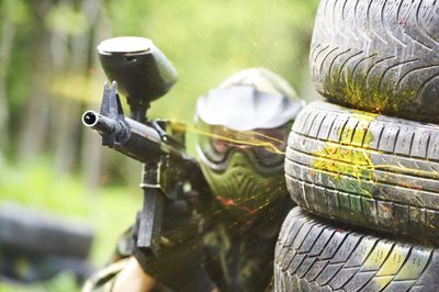 Most kids enjoy playing paintball.