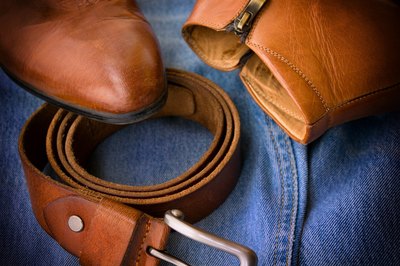 Leather boots and belts