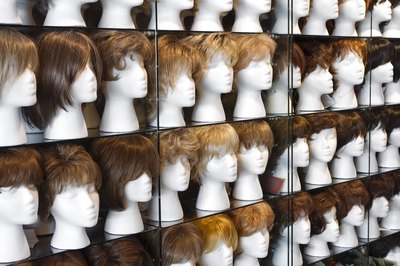 Fake hair in store.
