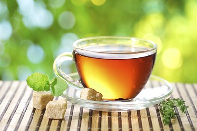 A cup of peppermint tea.