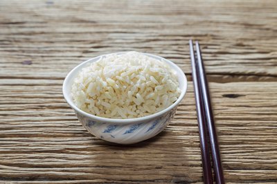 Small bowl of brown rice