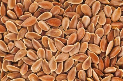 A close-up of flaxseeds.