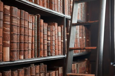 A library with rare and vintage works.
