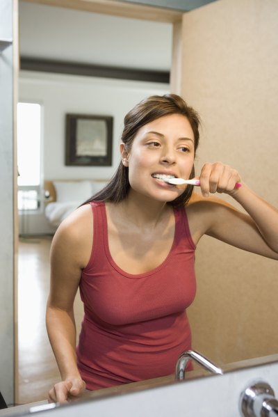 Brushing teeth