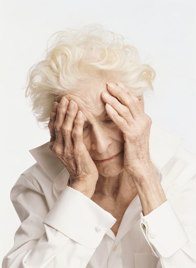 Sick elderly woman