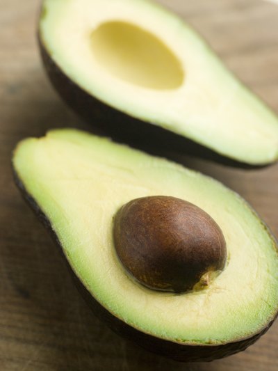 Avocado cut in half