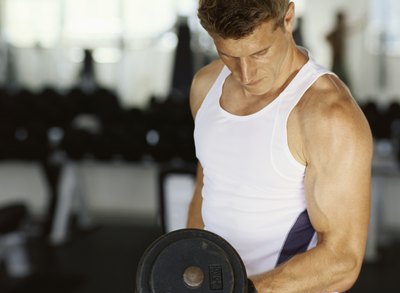 Man lifting weights