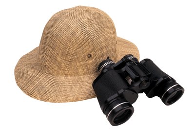Accessorize your safari costume with a pith helmet and binoculars.