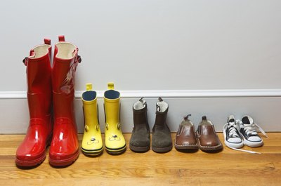 Assorted children's shoes sizes