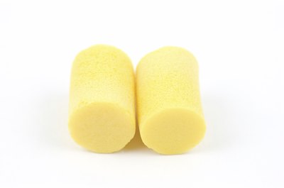 Foam earplugs.