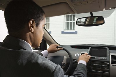 Business man in car