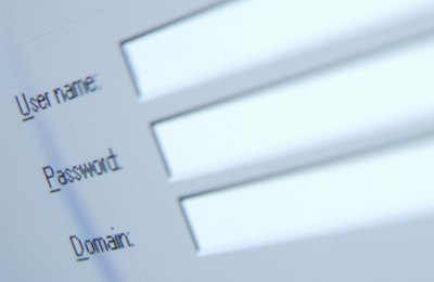 computer log in screen