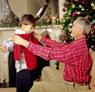 Grandfather's sweater gift to grandson