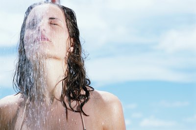 Be sure to take a shower before you tan, and make sure you do not put anything on your body until you have finished tanning