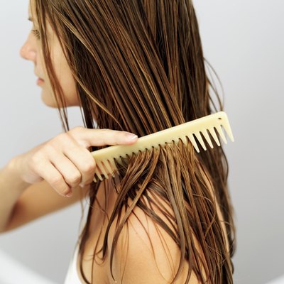 Close up of woman's hair.