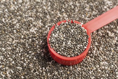 A close-up of chia seeds.