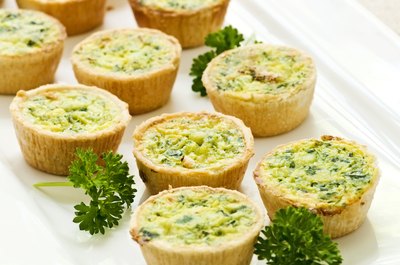 A plate of mini quiches