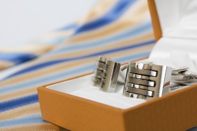 Silver cuff links