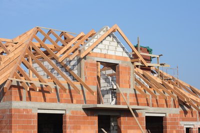 A home under construction.