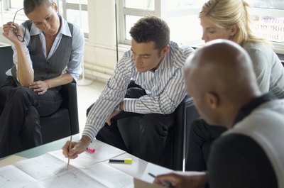 Colleagues in business meeting