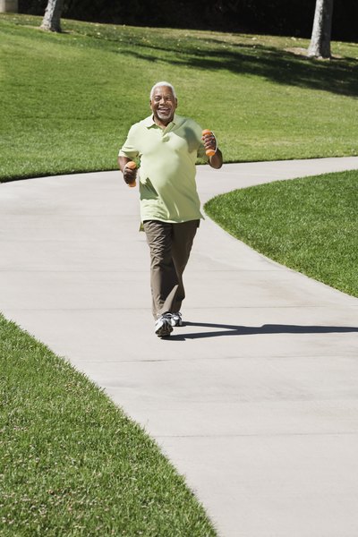 Elderly man walking