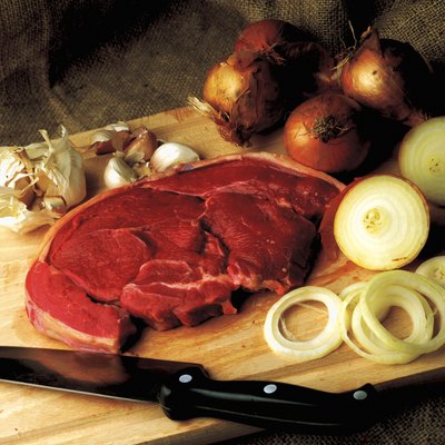 The meat should be brownish-dark red.