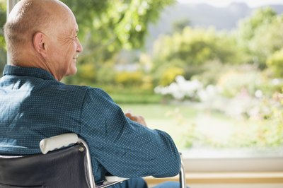 Senior man in wheel chair