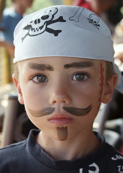 Boy with pirate make up