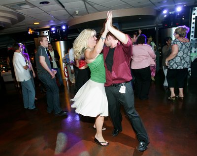 Guests dancing inside the Stratosphere Casino nightclub