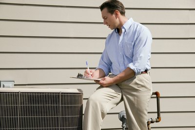 Air conditioner outside home.