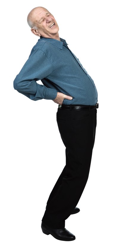Senior man with lower back pain