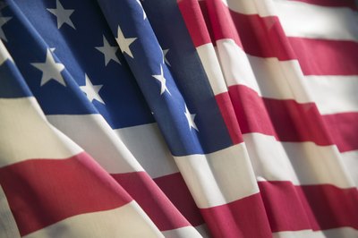 The American Flag is always present when the U.S. national anthem is sung.