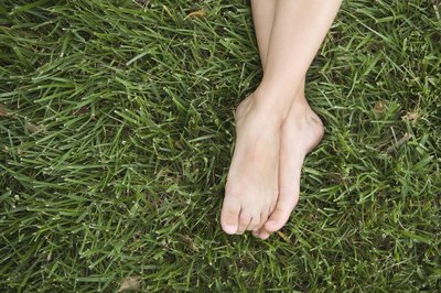 bare feet on grass