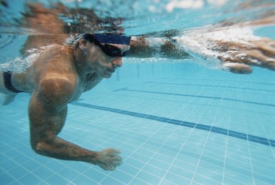 Some swimmers who swim in chlorinated swimming pools get chlorine rashes