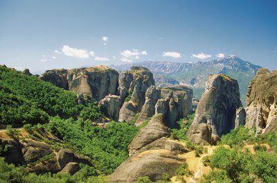 A mountainous landscape in Greece.