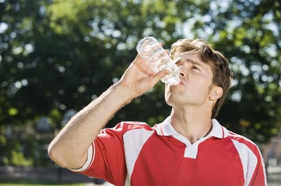 Man drinking water