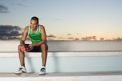 Man resting on bench