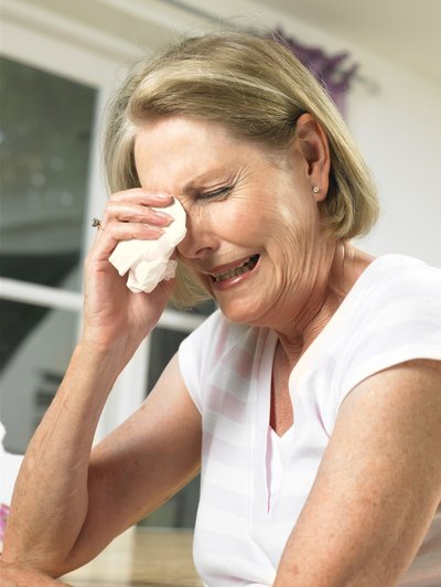 Senior woman crying