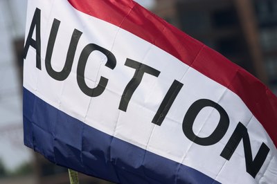 Auction sign.