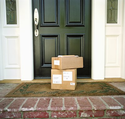 Care packages in front of door