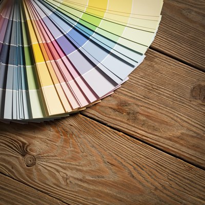Assorted paint chip colours