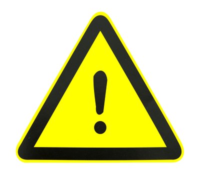 Hazard sticker.