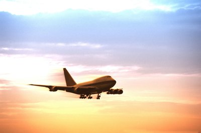 Airplane in air.