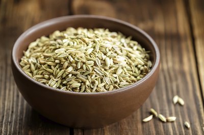 Bowl of fennel seeds.